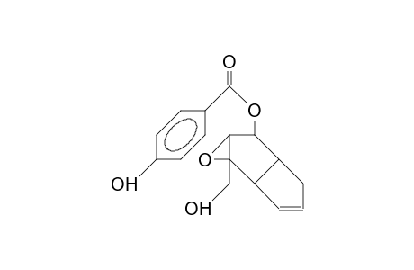 4-Hydroxy-benzoic acid, endo-2-hydroxymethyl-exo-2,3-epoxy-cis-bicyclo(3.3.0)octa-2,7-dien-exo-4-yl ester