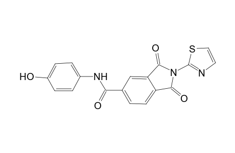 2H-Isoindol-5-carboxamide, 1,3-dioxo-2-(2-thiazolyl)-N-(4-hydroxyphenyl)-