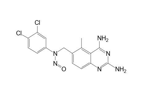 6-([1-(3,4-Dichlorophenyl)-2-oxohydrazino]methyl)-5-methyl-2,4-quinazolinediamine