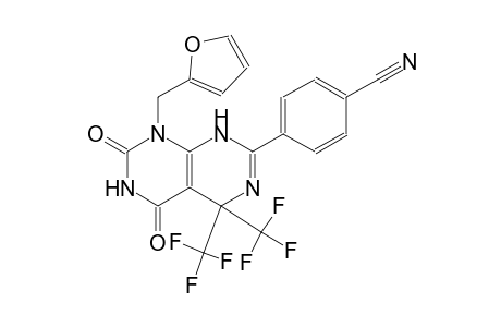 4-[8-(2-furylmethyl)-5,7-dioxo-4,4-bis(trifluoromethyl)-1,4,5,6,7,8-hexahydropyrimido[4,5-d]pyrimidin-2-yl]benzonitrile