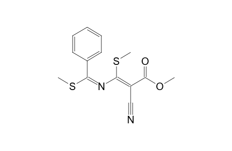 Methyl 2-cyano-3-methylthio-3-(.alpha.-methylthiobenzylideneamino)propenoate
