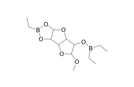 .beta.-D-glucohexodialdo-1,4-furanosid-.beta.-D-6,3-furanose, 2-O-(diethylboryl)-5,6-O-(ethylborandiyl)-1-O-methyl-