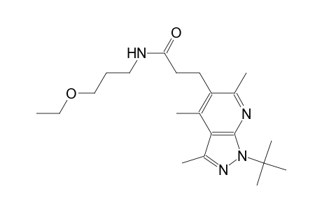 1H-pyrazolo[3,4-b]pyridine-5-propanamide, 1-(1,1-dimethylethyl)-N-(3-ethoxypropyl)-3,4,6-trimethyl-
