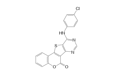10-((4-Chlorophenyl)amino)-6H-chromeno[3',4':4,5]thieno[3,2-d]pyrimidin-6-one
