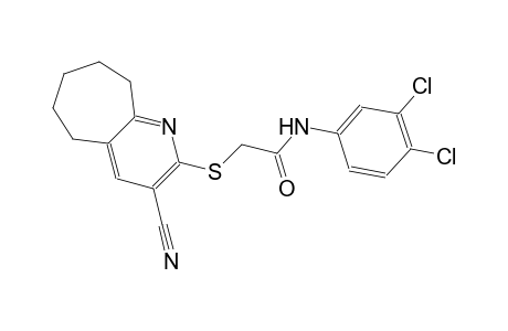 2-[(3-cyano-6,7,8,9-tetrahydro-5H-cyclohepta[b]pyridin-2-yl)sulfanyl]-N-(3,4-dichlorophenyl)acetamide