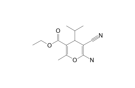 2-AMINO-3-CYANO-5-ETHOXYCARBONYL-6-METHYL-4-ISO-PROPYL-4H-PYRAN