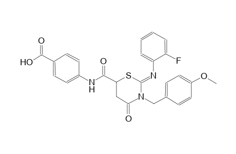 4-({[(2Z)-2-[(2-fluorophenyl)imino]-3-(4-methoxybenzyl)-4-oxotetrahydro-2H-1,3-thiazin-6-yl]carbonyl}amino)benzoic acid