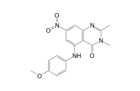 5-((4-Methoxyphenyl)amino)-2,3-dimethyl-7-nitroquinazoline-4(3H)-one