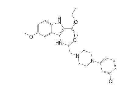 ethyl 3-({[4-(3-chlorophenyl)-1-piperazinyl]acetyl}amino)-5-methoxy-1H-indole-2-carboxylate
