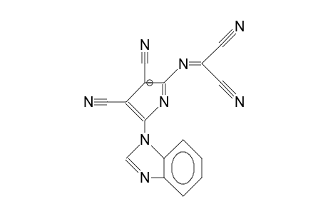 Dicyano-(3,4-dicyano-5-benzimidazol-1-yl-2H-pyrrol-2-ylideneamino)-methanide anion