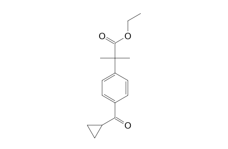 2-[4-(cyclopropanecarbonyl)phenyl]-2-methyl-propionic acid ethyl ester