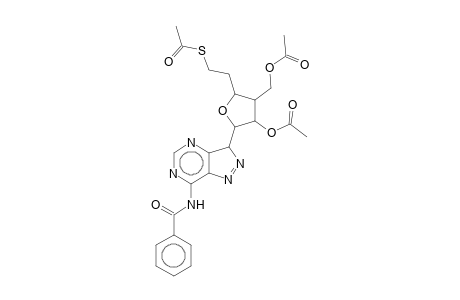 ACETIC ACID, 4-ACETOXY-2-(2-ACETYLSULFANYL-ETHYL)-5-(7-BENZOYLAMINO-3H-PYRAZOLO[4,3-D]PYRIMIDIN-3-YL)-TETRAHYDRO-FURAN-3-YLMETHYL EST