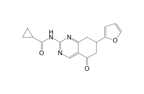 N-[7-(2-furyl)-5-oxo-5,6,7,8-tetrahydro-2-quinazolinyl]cyclopropanecarboxamide