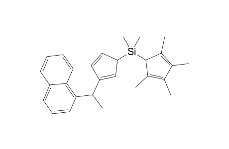 (ansa)-(2,3,4,5-Tetramethylcyclopentadienyl)-[(3'-(1"-.alpha.-naphthylethyl)cyclopentadienyl]-dimethylsilane