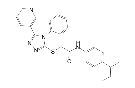 N-(4-sec-butylphenyl)-2-{[4-phenyl-5-(3-pyridinyl)-4H-1,2,4-triazol-3-yl]sulfanyl}acetamide