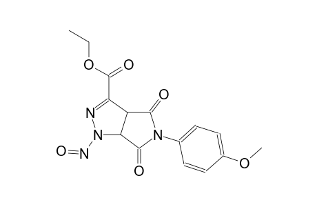 ethyl 5-(4-methoxyphenyl)-1-nitroso-4,6-dioxo-1,3a,4,5,6,6a-hexahydropyrrolo[3,4-c]pyrazole-3-carboxylate