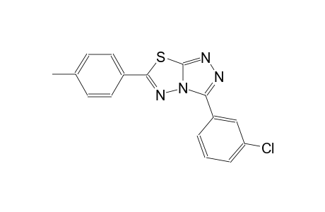 3-(3-chlorophenyl)-6-(4-methylphenyl)[1,2,4]triazolo[3,4-b][1,3,4]thiadiazole