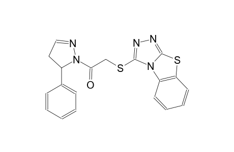 3-{[2-oxo-2-(5-phenyl-4,5-dihydro-1H-pyrazol-1-yl)ethyl]sulfanyl}[1,2,4]triazolo[3,4-b][1,3]benzothiazole