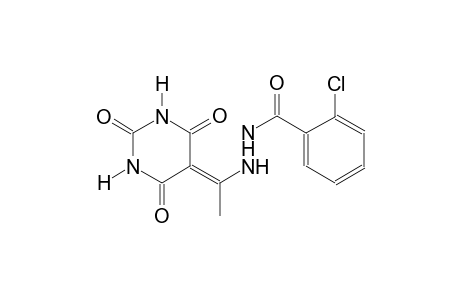 2-chloro-N'-[1-(2,4,6-trioxotetrahydro-5(2H)-pyrimidinylidene)ethyl]benzohydrazide