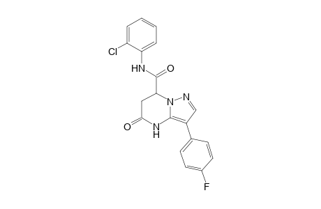 N-(2-Chlorophenyl)-3-(4-fluorophenyl)-5-oxo-4,5,6,7-tetrahydropyrazolo[1,5-a]pyrimidine-7-carboxamide