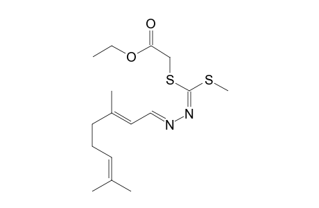 Ethyl 4-methylthio-3-thia-5,6-diazo-9,13-dimethyltetradeca-4,6,8,12-tetraenoate