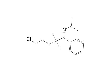 N-[(E)-5-Chloro-2,2-dimethyl-1-phenylpentylidene]-2-propanamine