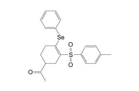Ethanone, 1-[3-[(4-methylphenyl)sulfonyl]-4-(phenylseleno)-3-cyclohexen-1-yl]-, (.+-.)-