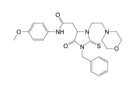 2-[1-benzyl-3-(2-morpholin-4-ylethyl)-5-oxo-2-sulfanylideneimidazolidin-4-yl]-N-(4-methoxyphenyl)acetamide