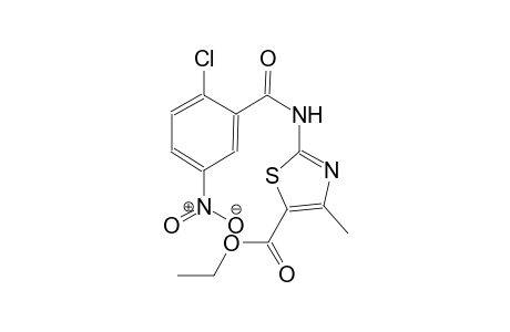 5-thiazolecarboxylic acid, 2-[(2-chloro-5-nitrobenzoyl)amino]-4-methyl-, ethyl ester