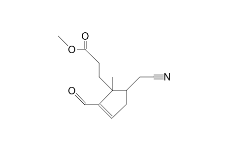 1a-(2-Methoxycarbonyl-ethyl)-5-formyl-2b-cyanomethyl-1b-methyl-4-cyclopentene