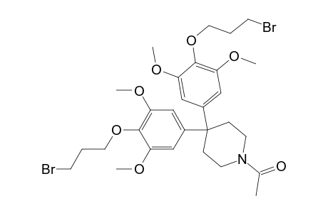 1-Acetyl-4,4-bis[4-(3-bromopropoxy)-3,5-dimethoxyphenyl]piperidine