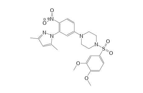 1-[(3,4-dimethoxyphenyl)sulfonyl]-4-[3-(3,5-dimethyl-1H-pyrazol-1-yl)-4-nitrophenyl]piperazine