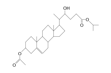 (3b,22R)-3-Acetoxy-22-hydroxy-26,27-bis(norcholest-5-en-25-oic acid) isopropyl ester