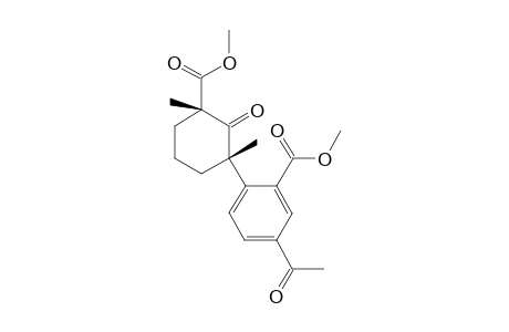 Methyl 3 - (4'-acetyl -2'-methylphenylcarboxylate)- 1.beta.,3.beta. - dimethyl - 2 - oxo - cyclohexane - carboxylate (in lactol form)(NAME?)