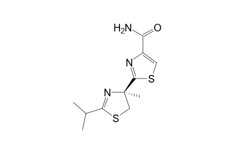 (4R)-4-Methyl-4-[2'-(4'-carboxamido)thiazole]-2-isopropyl-.deata.(2)-thiazoline