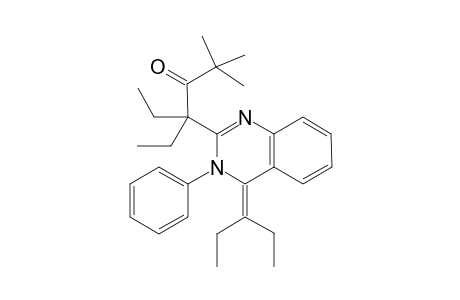 2-(1,1-Diethyl-2-oxo-3,3-dimethylbutyl)-3-phenyl-4-(1-ethylpropylidene)-3,4-dihydroquinazoline