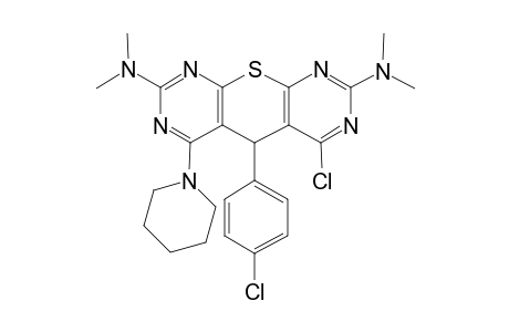 6-Chloro-2,8-bis(dimethylamino)-5-(4-chlorophenyl)-4-(piperidino)-5H-thiopyrano[2,3-d:6,5-d']dipyrimidine