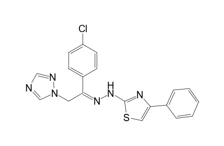N-[(E)-[1-(4-chlorophenyl)-2-(1,2,4-triazol-1-yl)ethylidene]amino]-4-phenyl-1,3-thiazol-2-amine
