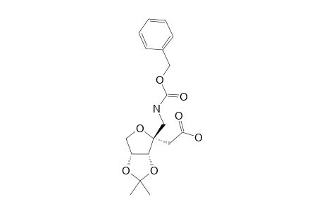 3,6-ANHYDRO-2-DEOXY-4,5-O-ISOPROPYLIDENE-3-[(N-BENZYLOXYCARBONYL)-AMINOMETHYL]-BETA-D-ERYTHRO-HEXANOIC-ACID