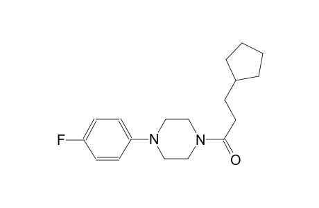 1-(3-cyclopentylpropanoyl)-4-(4-fluorophenyl)piperazine