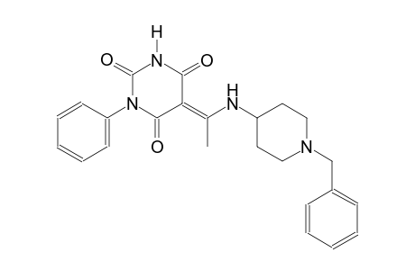 (5E)-5-{1-[(1-benzyl-4-piperidinyl)amino]ethylidene}-1-phenyl-2,4,6(1H,3H,5H)-pyrimidinetrione