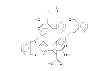 Bis(DL-9,10-dihydro-11,12-dicarbomethoxy-etheno-anthracene-2,6-diyl) bis(1,2-bis(methylenoxy)-benzene) cycle