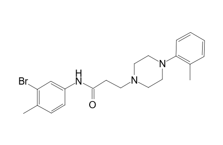 N-(3-bromanyl-4-methyl-phenyl)-3-[4-(2-methylphenyl)piperazin-1-yl]propanamide