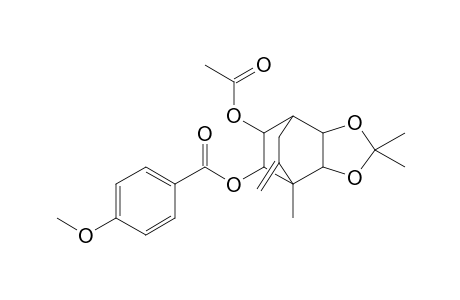 Hexahydro-6-acetoxy-2,2,4-trimethyl-9-methylene-4,7-ethano-1,3-benzodioxol-5-yl p-Methoxybenzoate
