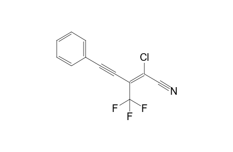 (E)-2-chloranyl-5-phenyl-3-(trifluoromethyl)pent-2-en-4-ynenitrile