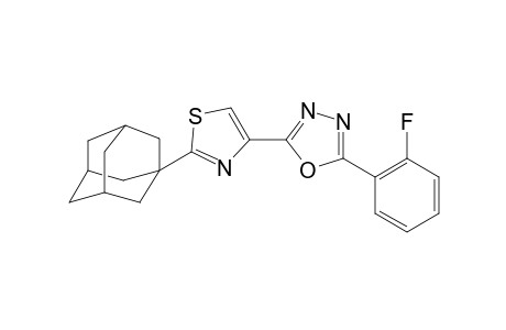 2-(2-Adamantyl-1,3-thiazol-4-yl)-5-(2-fluorophenyl)-1,3,4-oxadiazole