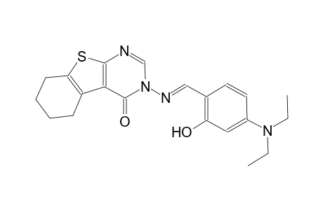 benzo[4,5]thieno[2,3-d]pyrimidin-4(3H)-one, 3-[[(E)-[4-(diethylamino)-2-hydroxyphenyl]methylidene]amino]-5,6,7,8-tetrahydro-