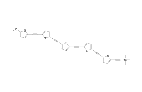 2-[5-[2-[5-[2-[5-[2-[5-[2-(5-methoxythiophen-2-yl)ethynyl]thiophen-2-yl]ethynyl]thiophen-2-yl]ethynyl]thiophen-2-yl]ethynyl]thiophen-2-yl]ethynyl-trimethylsilane
