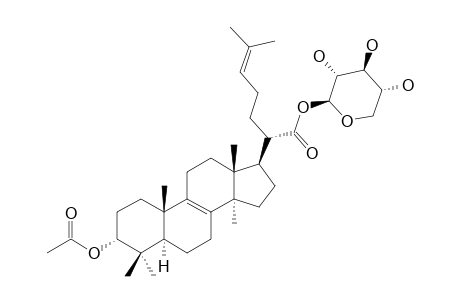 FOMITOSIDE-F;3-ALPHA-ACETOXYLANOST-8,24-DIEN-21-OIC-ACID-21-O-BETA-D-XYLOPYRANOSIDE
