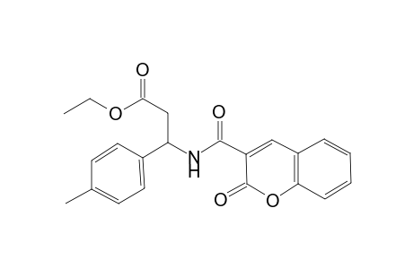 3-(4-Methylphenyl)-3-[[oxo-(2-oxo-1-benzopyran-3-yl)methyl]amino]propanoic acid ethyl ester